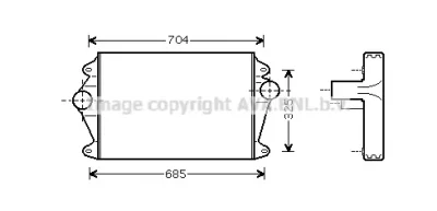 MN4037 AVA Интеркулер (радиатор интеркулера)