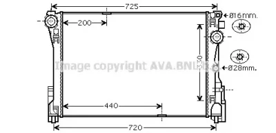 MS2575 AVA Радиатор охлаждения двигателя