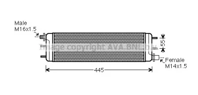 MS3532 AVA Масляный радиатор кпп/акпп