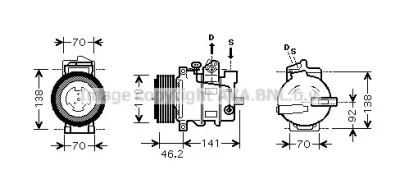 MSK427 AVA Компрессор кондиционера