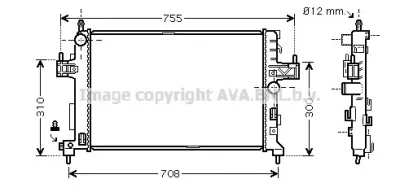 OL2380 AVA Радиатор охлаждения двигателя