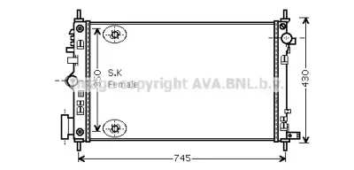 OL2472 AVA Радиатор охлаждения двигателя