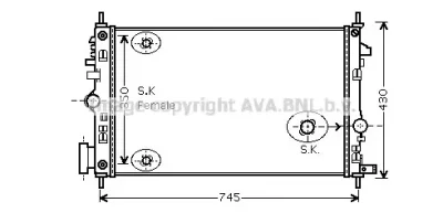 OL2473 AVA Радиатор охлаждения двигателя