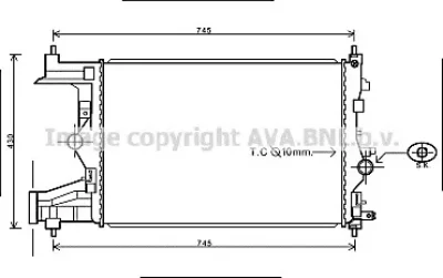 OL2485 AVA Радиатор охлаждения двигателя