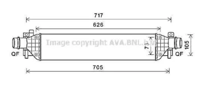 OL4650 AVA Интеркулер (радиатор интеркулера)