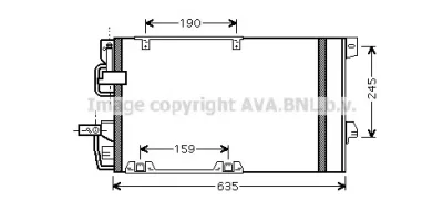 OL5326 AVA Радиатор кондиционера