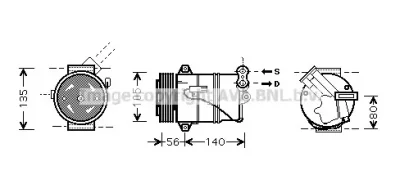 OLK429 AVA Компрессор кондиционера