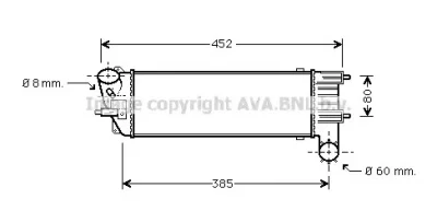 PE4204 AVA Интеркулер (радиатор интеркулера)