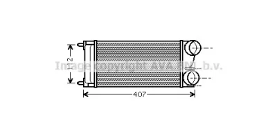 PE4334 AVA Интеркулер (радиатор интеркулера)