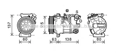 RTK491 AVA Компрессор кондиционера