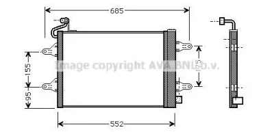 SA5007D AVA Радиатор кондиционера