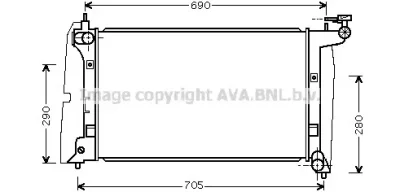 TO2289 AVA Радиатор охлаждения двигателя