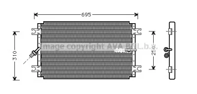TO5243 AVA Радиатор кондиционера