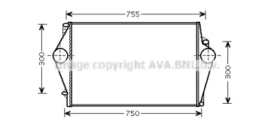 VO4136 AVA Интеркулер (радиатор интеркулера)