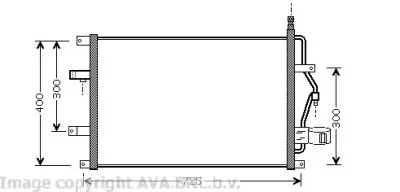VO5107 AVA Радиатор кондиционера
