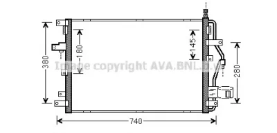 VO5158 AVA Радиатор кондиционера