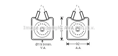 VW3215 AVA масляный радиатор двигателя