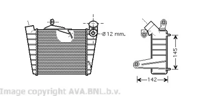 VW4213 AVA Интеркулер (радиатор интеркулера)