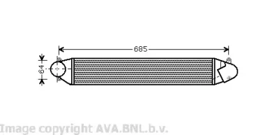 Интеркулер (радиатор интеркулера) AVA VW4248
