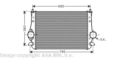 VW4251 AVA Интеркулер (радиатор интеркулера)