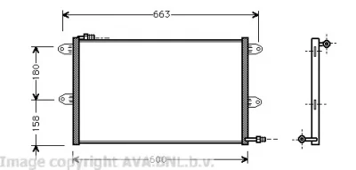 Радиатор кондиционера AVA VW5144