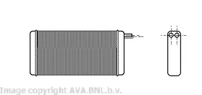 VW6128 AVA Радиатор отопителя салона