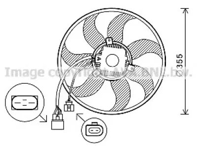 VW7534 AVA Вентилятор охлаждения радиатора