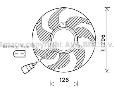 VW7536 AVA Вентилятор охлаждения радиатора