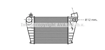 Интеркулер (радиатор интеркулера) AVA VWA4200