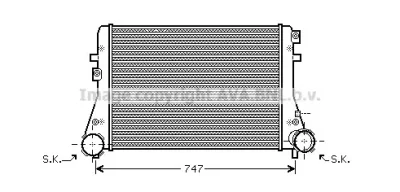 VWA4227 AVA Интеркулер (радиатор интеркулера)