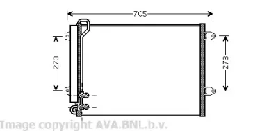 VWA5225 AVA Радиатор кондиционера