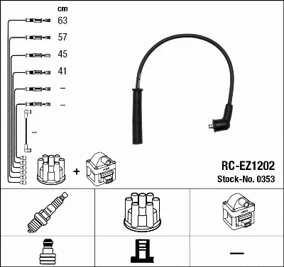 Комплект проводов зажигания NGK 0353