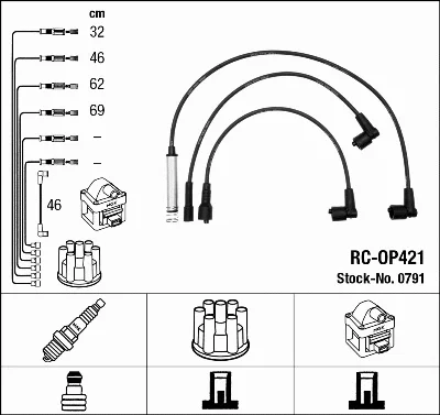 Комплект проводов зажигания NGK 0791