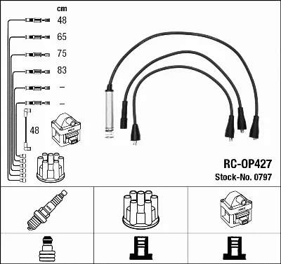 Комплект проводов зажигания NGK 0797