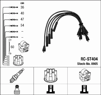 Комплект проводов зажигания NGK 0905