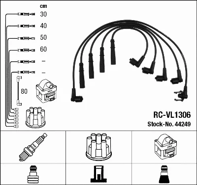 Комплект проводов зажигания NGK 44249