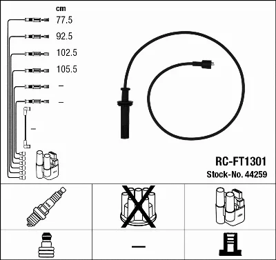 Комплект проводов зажигания NGK 44259