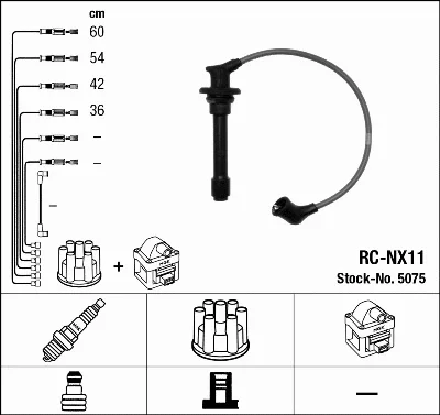 Комплект проводов зажигания NGK 5075
