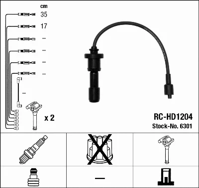 Комплект проводов зажигания NGK 6301
