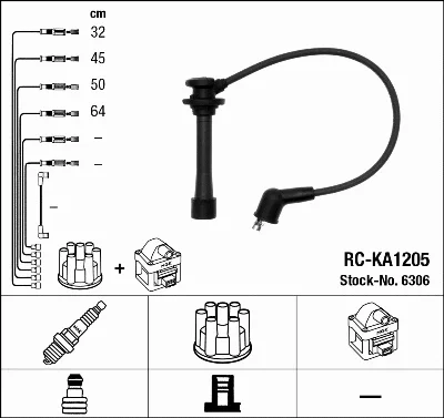 Комплект проводов зажигания NGK 6306