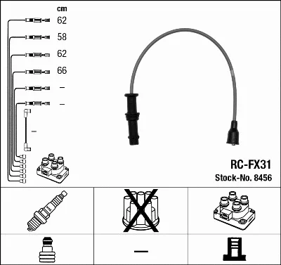Комплект проводов зажигания NGK 8456