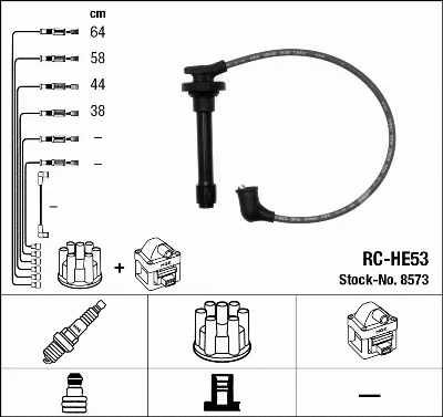 8573 NGK Комплект проводов зажигания