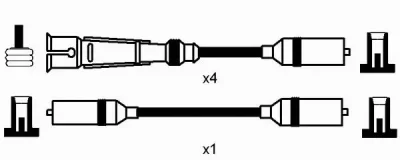 Комплект проводов зажигания NGK 8623