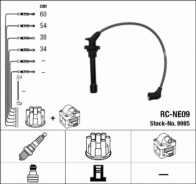 Комплект проводов зажигания NGK 9985