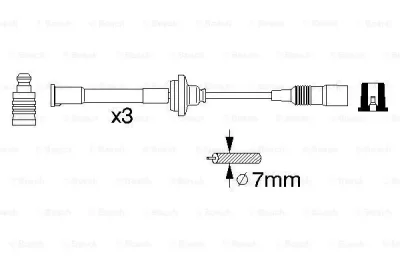 0 356 912 823 BOSCH Комплект проводов зажигания