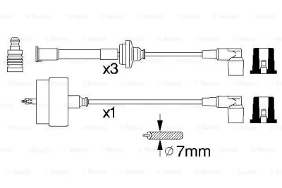 0 356 912 824 BOSCH Комплект проводов зажигания