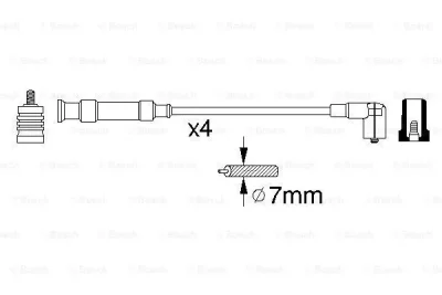 0 356 912 842 BOSCH Комплект проводов зажигания