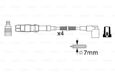 Комплект проводов зажигания BOSCH 0 986 356 310