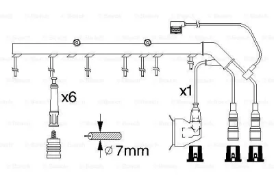 0 986 356 326 BOSCH Комплект проводов зажигания