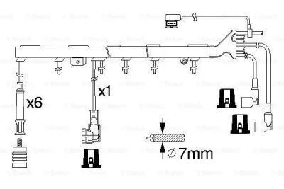 0 986 356 327 BOSCH Комплект проводов зажигания